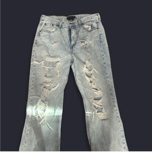 Aeropostale Light Blue Distressed Women Jeans 90’s baggy